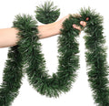 50 Feet Christmas Greenery Garland Decorations, Artificial Green Pine Garlands Xmas Tree Decor Soft Tinsel Garlands Non-Lit for Stairs Mantle Fireplace Home Indoor Outdoor Holiday Party Supplies