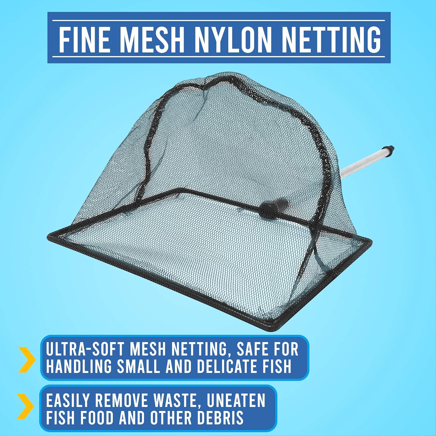 Long Handle Fine Net Fish Tank Net – Retractable 24 inches