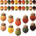 Tatuo 30 Pcs Christmas Felt Acorn Ornaments Colorful Wool Felt Acorn Pom Balls Mini Wool Acorns Bulk for DIY Xmas Crafts Christmas Tree Hanging Ornaments Party Favors Home Indoor Decor(Retro Colors)