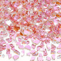 GasSaf 1/4 Inch Fire Glass Reflective Tempered Fireglass Cut Crushed FireGlass for Fire Pit, Fireplace, Replaces Existing Gas Logs & Lava Rocks (20 Pound)(Rose Gold)