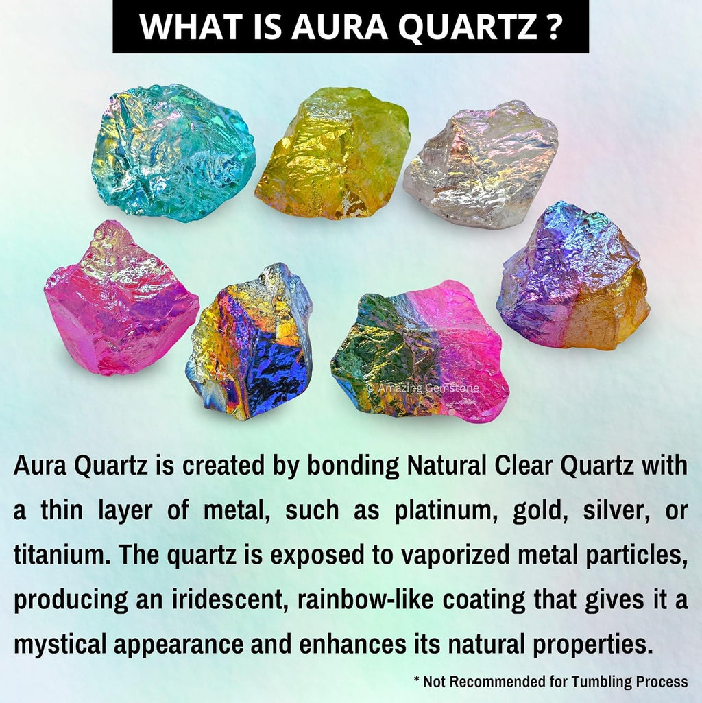 Amazing Gemstone 2 Pieces Rose Aura Quartz Raw Crystals and Healing Stones, Natural Rocks for Meditation and DIY Raw Stones and Crystals