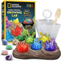 NATIONAL GEOGRAPHIC Mega Crystal Growing Kit for Kids- Grow 8 Crystals with Light-Up Stand, Science Gifts for Kids 8-12, Crystal Making Experiment, Science Kit for Girls and Boys