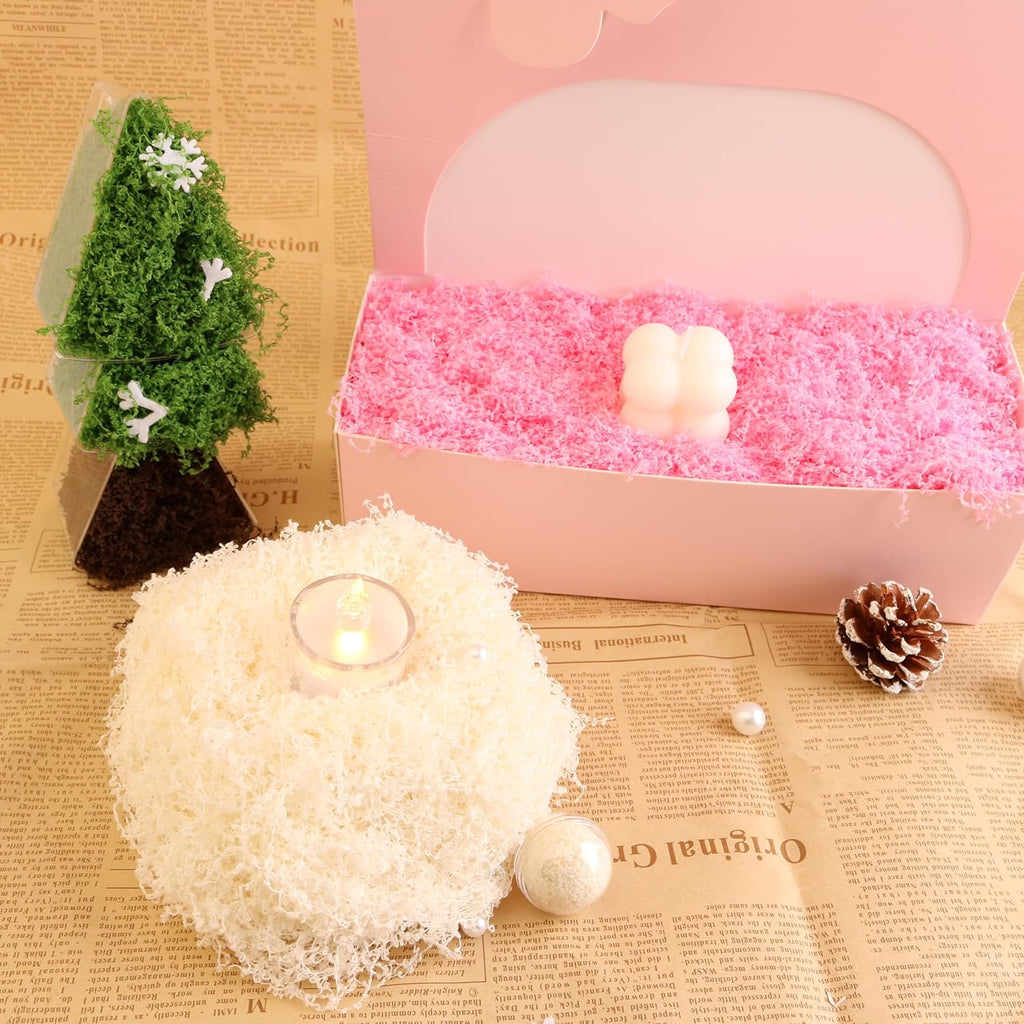 Caiyjhao Artificial Moss Crafts Fake Bryophytes are Used for Flower Wall Decoration, Any DIY, Fairy Garden, Wedding, Woodland Party Desktop, Glass Vase Filler (Dark Pink 3.5oz)