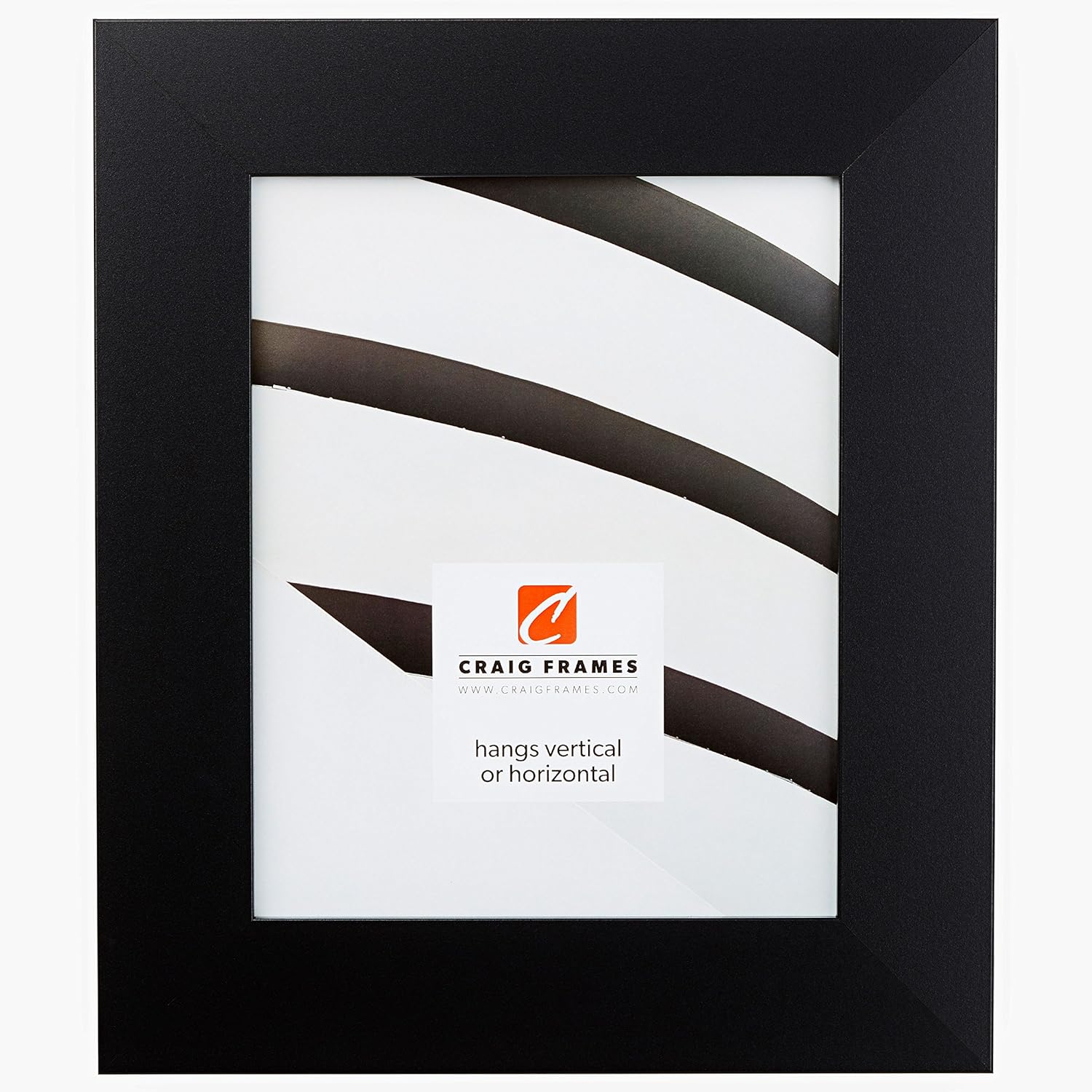 Craig Frames Bauhaus 200, 8x10 Picture Frame, Mystic Satin Black