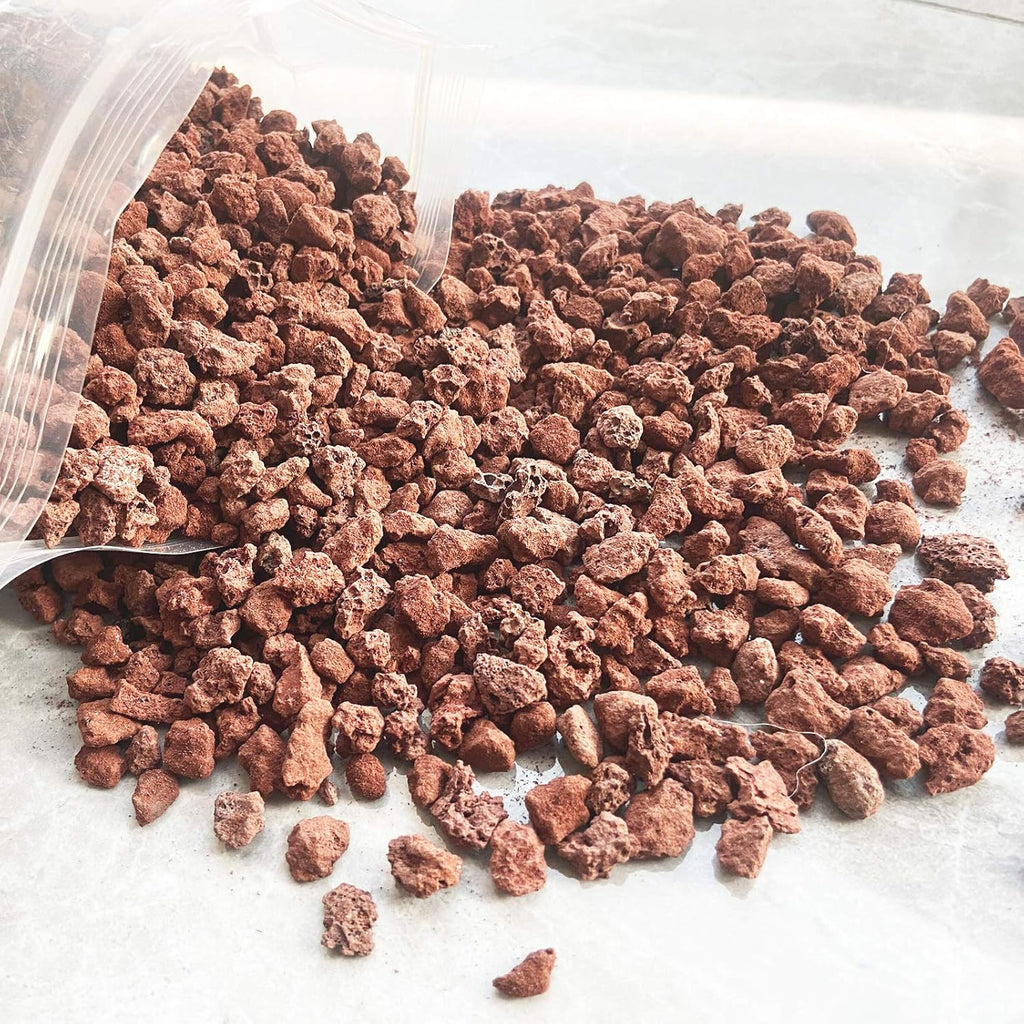 Red Lava Rocks for Plants -100% Pure Volcanic Rock No Dyes or Chemicals-Best Lava Stones Top Dressing for Cacti Succulents Plants,Bonsai-5LBS
