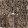 Kisangel 4 Pcs Cork Bark Aquarium Decor, Reptile Tank Background, Bearded Dragon Habitat Accessories, Easy Install, Eco-Friendly, 5.90 X 5.90 X 0.78 Inch