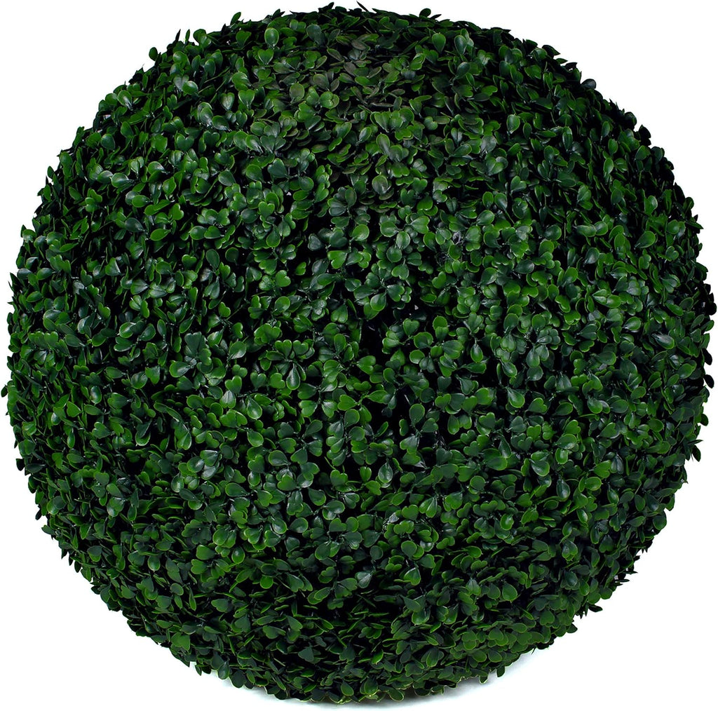 3rd Street Inn XXL Boxwood Topiary Ball - Artificial Plant Set - Indoor/Outdoor Wedding Party Decor - Faux Foliage Garden Sphere - Tree and Bush Substitute (21", 2 Pack)