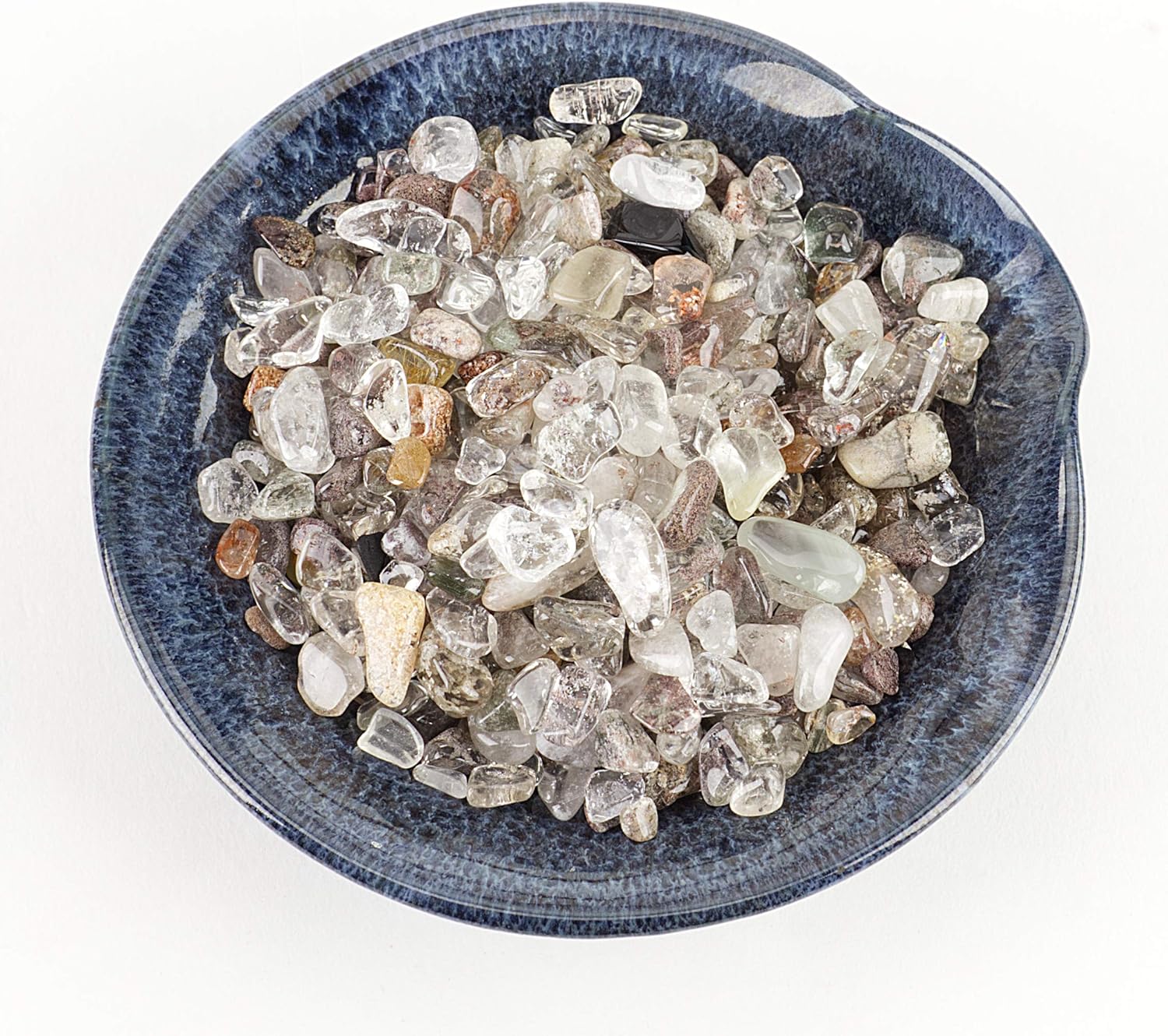 Cherry Tree Collection 1/2 Pound Polished Tumbled Gemstone Chips, Pebbles, Crystal Chips Bulk for Jewelry Making, Healing, Plants, Succulents, Aquariums, Decoration, Chakra (Green Phantom Quartz)