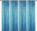Sugargirl Turquoise Sequin Backdrop Curtain 4 Panels 2FTx8FT Glitter Turquoise Background Drapes Sparkle Photography Backdrop for Party Wedding Birthday Wall Decoration