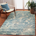 Liora Manne Marina Indoor/Outdoor Power Loomed Synthetic Blend Low Profile Area Rug - Contemporary Graphic Casual Colorful (Stormy Sea) (7'10" x 9'10")