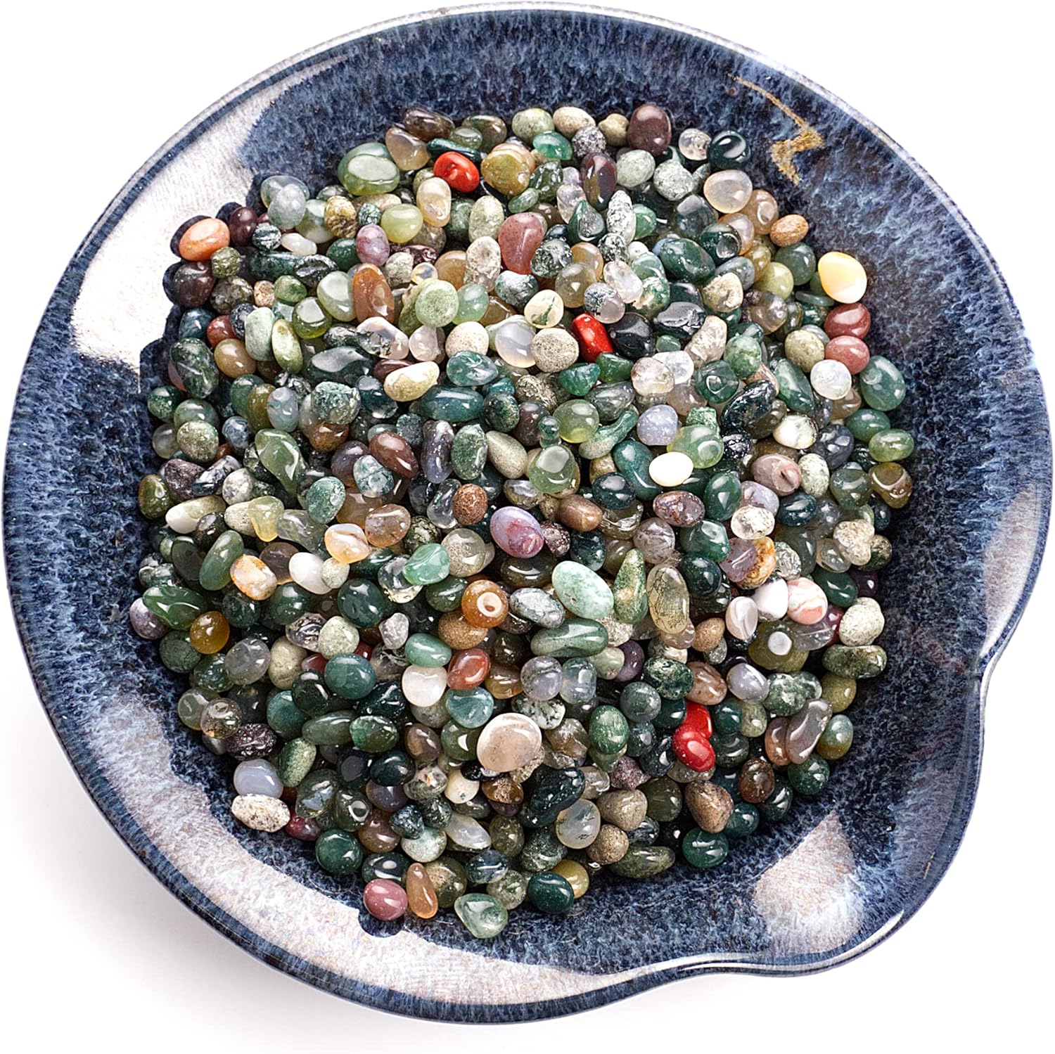 Cherry Tree Collection 1/2 Pound Polished Tumbled Gemstone Chips, Pebbles, Crystal Chips Bulk for Jewelry Making, Healing, Plants, Succulents, Aquariums, Decoration, Chakra (Fancy Jasper)