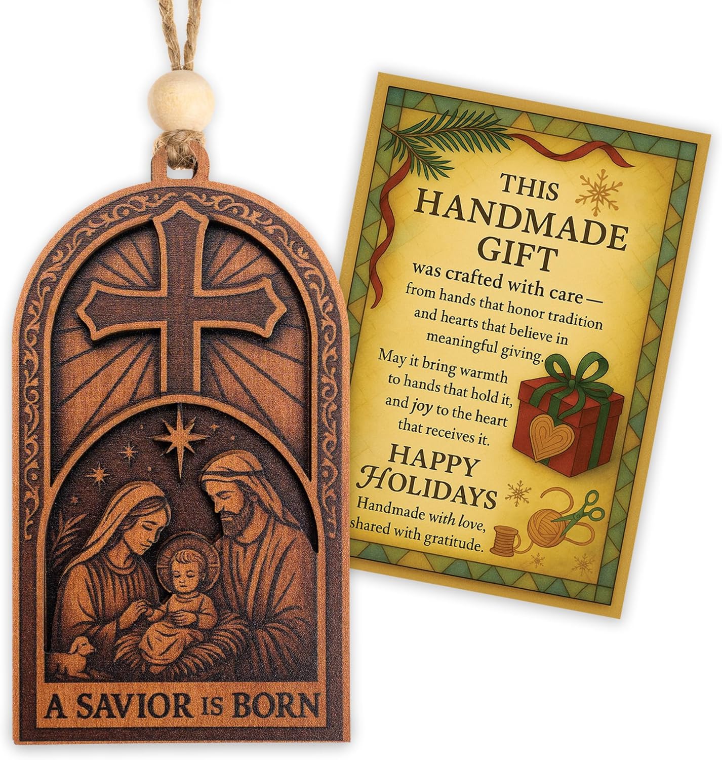 Christmas Cross Ornaments for christmas1 Tree 2025 - Christian Ornaments for Christmass Tree - Christmass Ornament Clearance - Jesus ornamentt for Christmass Trees, Nativity Ornament