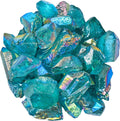 Amazing Gemstone Aqua Aura Quartz Raw Crystals and Healing Stones, Natural Rocks for Meditation and DIY Raw Stones and Crystals (1 lb)