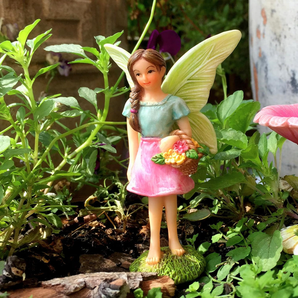 PRETMANNS Fairies for Fairy Garden - Colorful Accessories for an Indoor or Outdoor Miniature Garden - an Adorable Figurine Kit - 2 Pieces