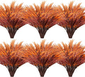 12 Bundles Artificial Fall Plants, Fake Boston Fern Greenery Outdoor UV Resistant No Fade Faux Plastic Plants Garden Porch Window Box Decorating（Fall Boston Fern