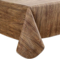 Walrus Heavy Duty Vinyl Tablecloth with Flannel Backing Waterproof Oil-Proof Plastic Table Cloth Stain-Resistant Wipeable Rectangle or Square Table Cover for Indoor and Outdoor (Wood, 60X84 Inch)