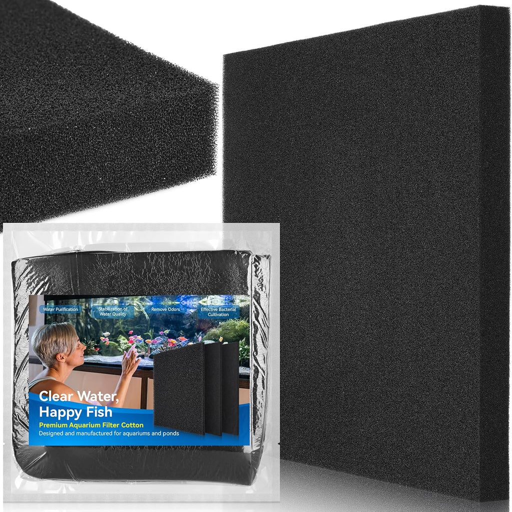 Borlech Aquarium Filter Sponge Pad, Filter Media Foam Sponges, Filter Accessories for Fish Tanks and Ponds (18.5"x18.5"x1.6", 50PPI, 1 Pack)