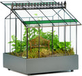 H Potter Glass Terrarium Planter Wardian Case Container with Green Glass Accent for Succulent Plants Flowers Orchids Foliage and More WAR143