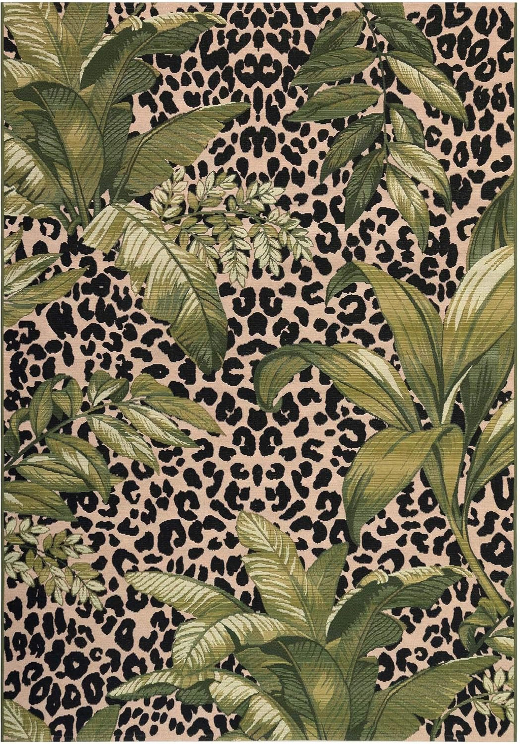 Liora Manne Marina Low Profile Durable Indoor/Outdoor Woven Rug- Safari Green 8'10" x 11'9"