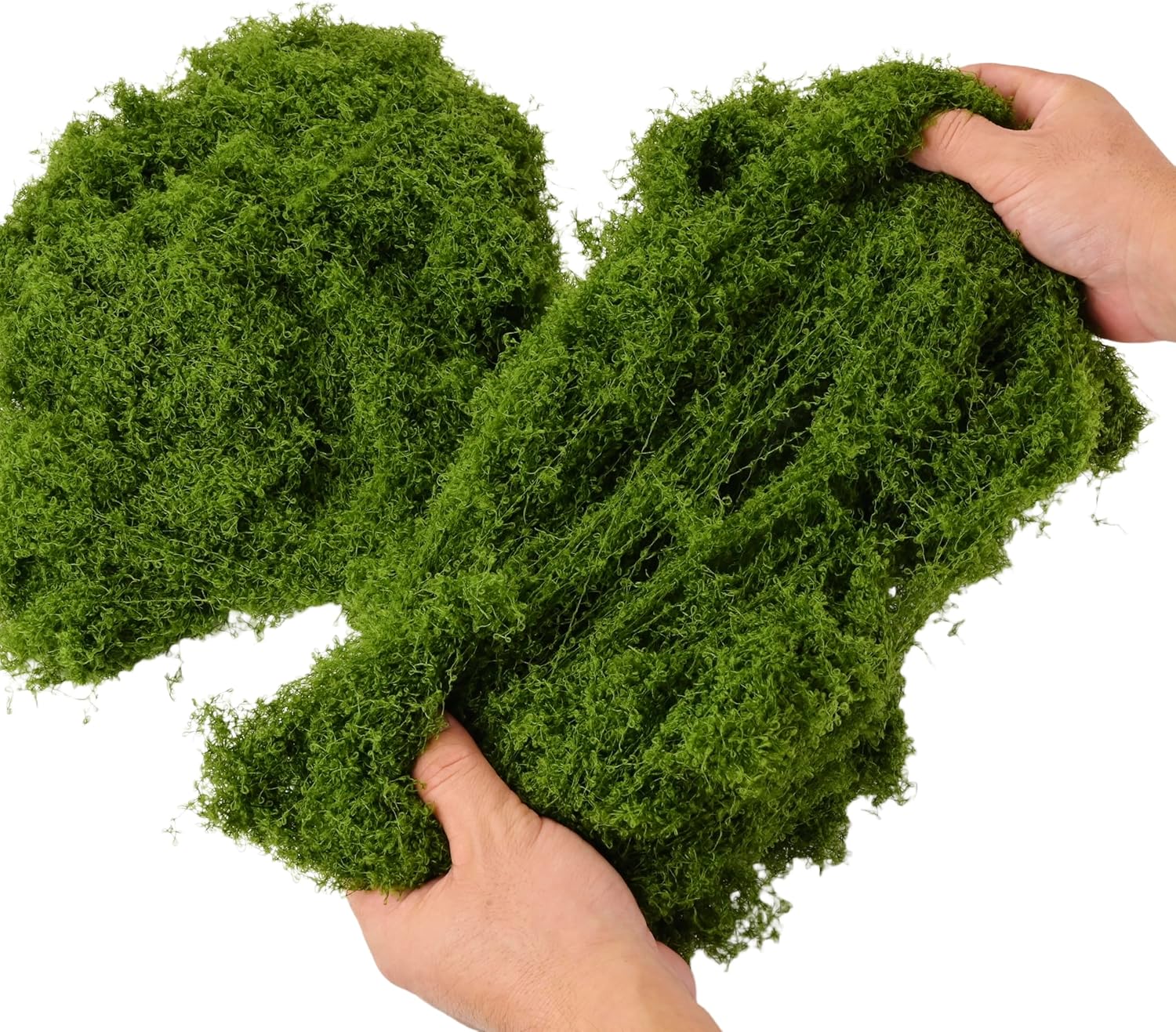 Caiyjhao Green Simulated Moss, Forest Colored Filamentous Artificial Grass, Used for Landscape Production, Mural Art, Easter, Artificial Green Plant Decoration, Any DIY Crafts (Dark Green 3.5oz)