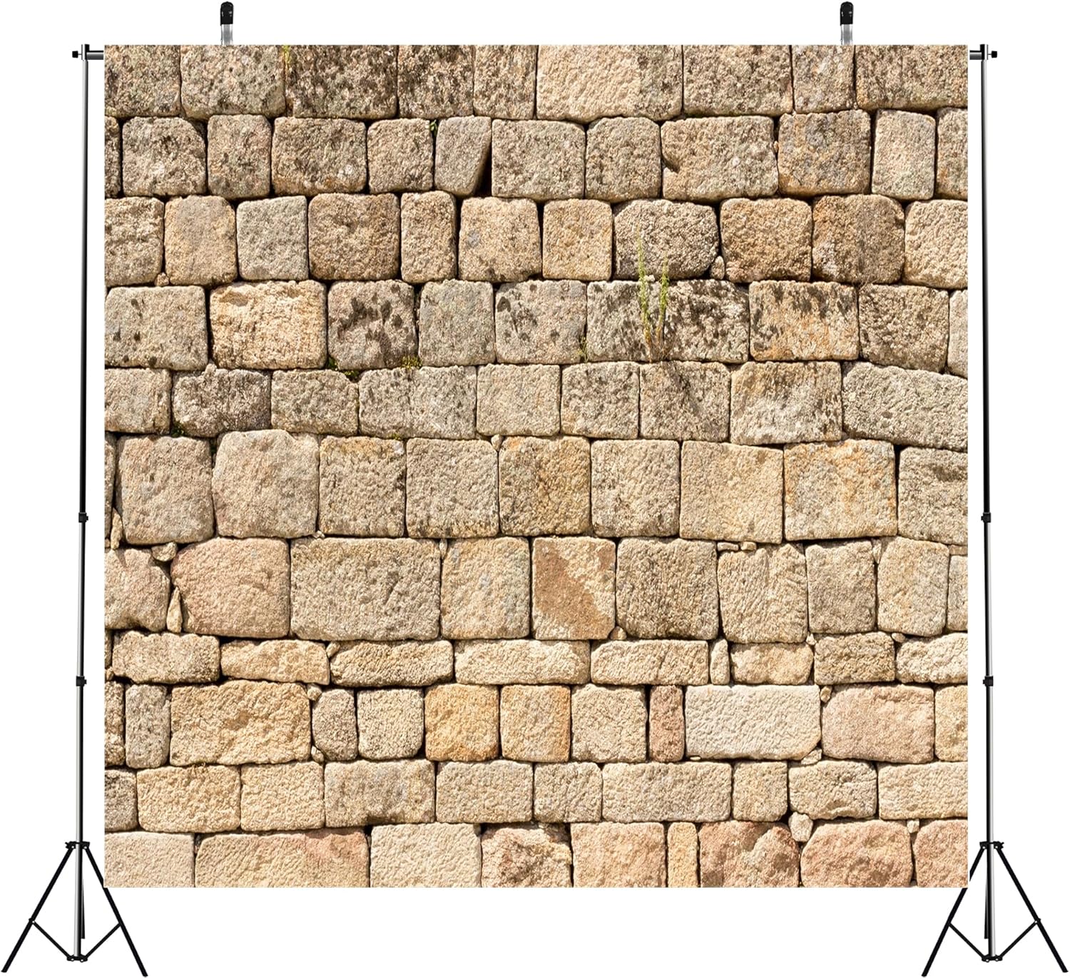 BELECO 8x8ft Fabric Vintage Brick Stone Wall Backdrop for Photography & Party Decorations