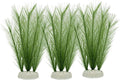 M2cbridge Fish Tank Artificial Silk Green Water Plants Aquarium Decor Soft Grass 3 Pack,8"