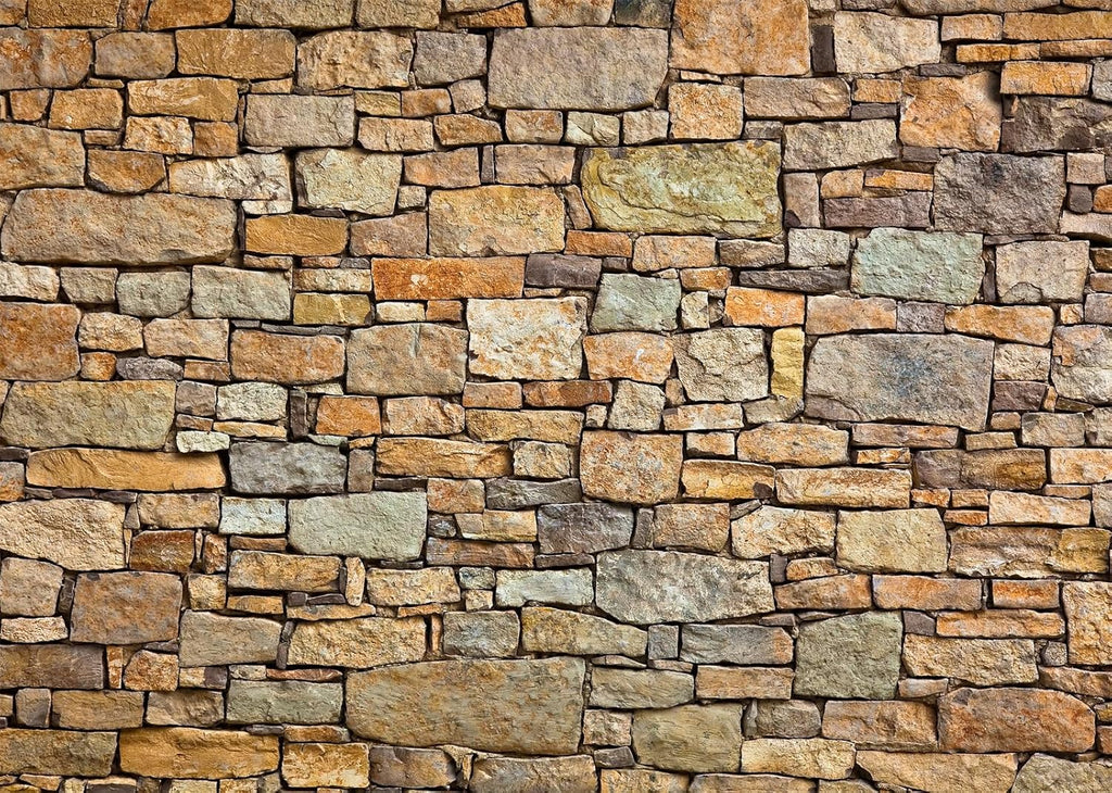 12x8ft Fabric Brick Stone Wall Photography Backdrop Retro Rustic Countryside Grunge Rock Texture Background Stage Theatre Play Cosplay Birthday Decoration Portraits Photo Shoot Props