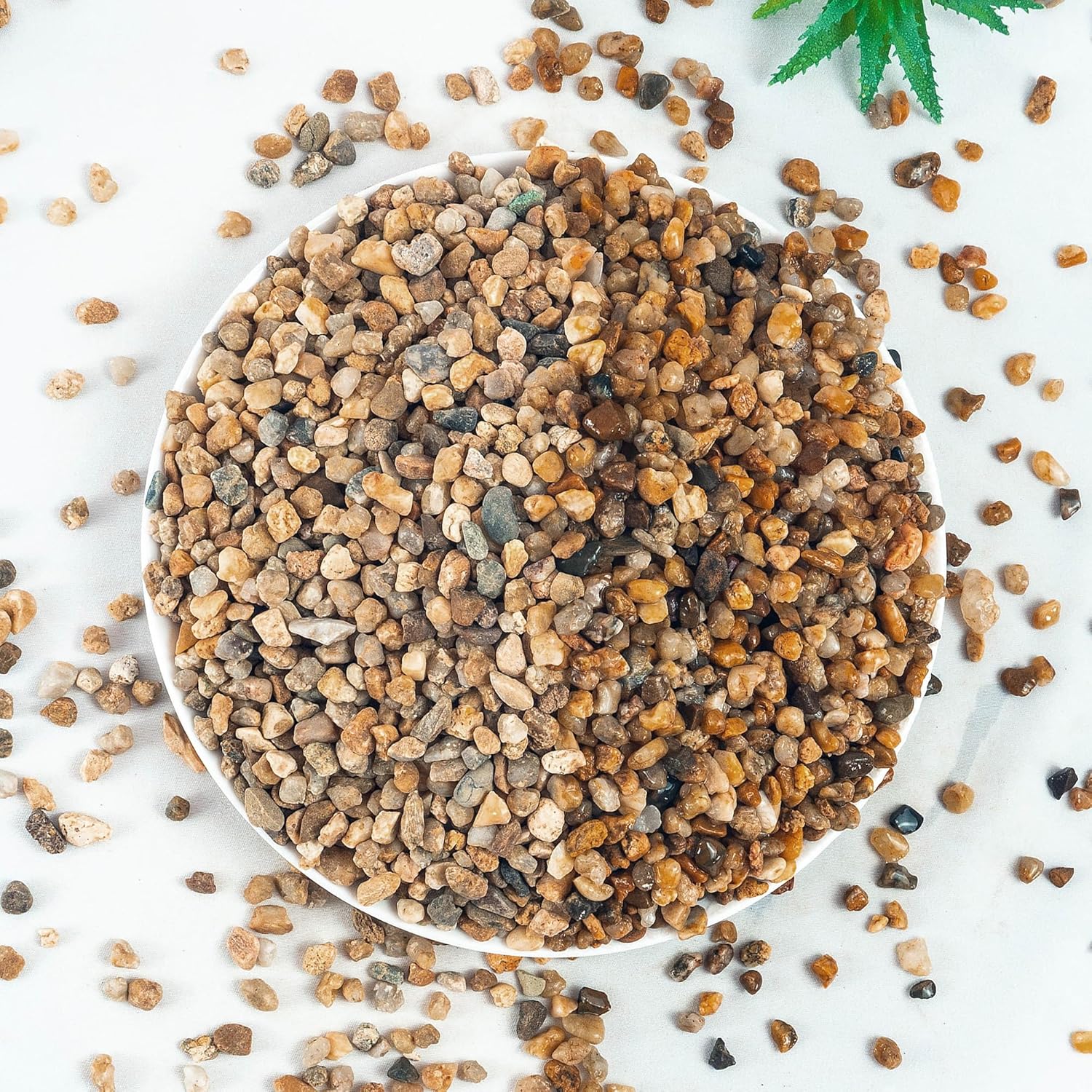 2 lbs Aquarium Gravel, 3-6mm Fish Tank Gravel, Succulent Cactus Pea Gravel for Indoor Plants, River Rocks for Gardening, Flower Pots, Vase Fillers, Garden Landscaping