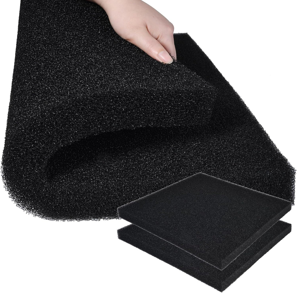 Hipanda 2 Pack Aquarium Bio Filter Sponge Pad 20"x20"x1.5",20PPI, Bio Filter Media Foam Pad Sponges, Cut-to-Size Open Cell Foam Sheet for Fish Tank