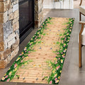 3D Grassland Long Hallway Rug Runners, 3.3x7ft, Park Butterfly Flower Entryway Mat, Low Pile Non-Shedding Easy Clean Fade Resistant with Non Slip Backing Mats for Indoor Bedside Sofa