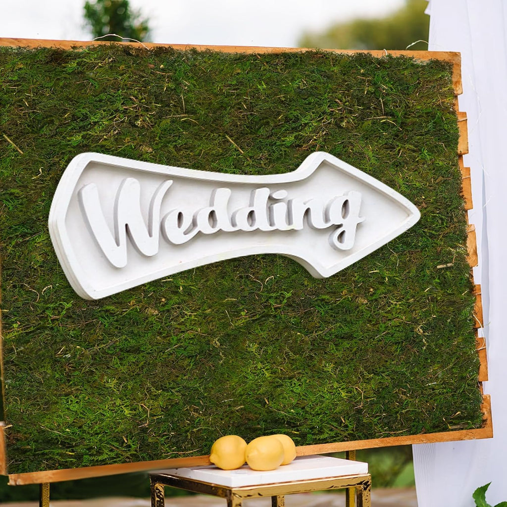 71" x 12" Dried Moss Table Runner Green Moss Sheet Roll for Crafts Preserved Moss Mat for Table Decoration Green Moss for Fairy Wedding Party Woodland Garden Decor
