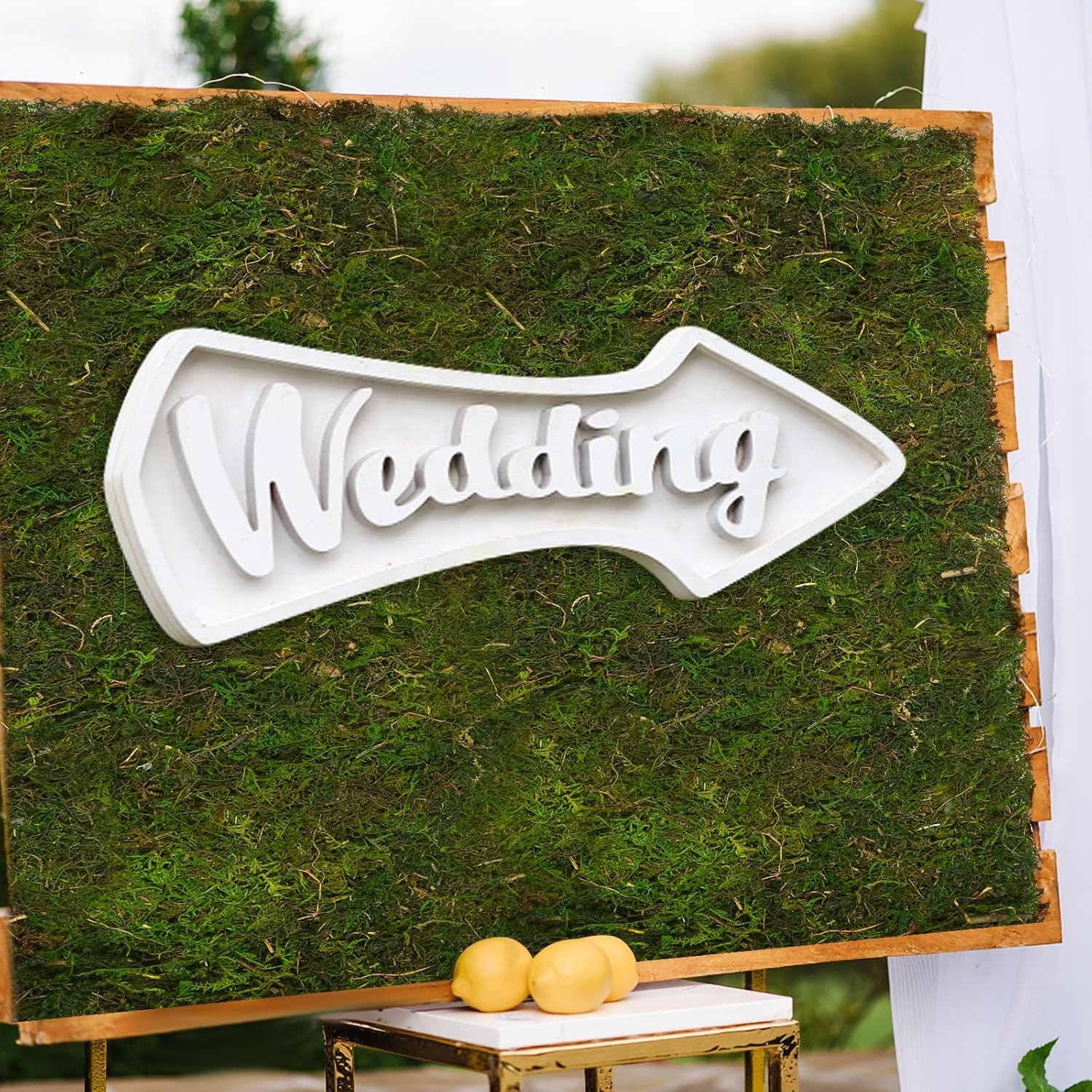 71" x 12" Dried Moss Table Runner Green Moss Sheet Roll for Crafts Preserved Moss Mat for Table Decoration Green Moss for Fairy Wedding Party Woodland Garden Decor