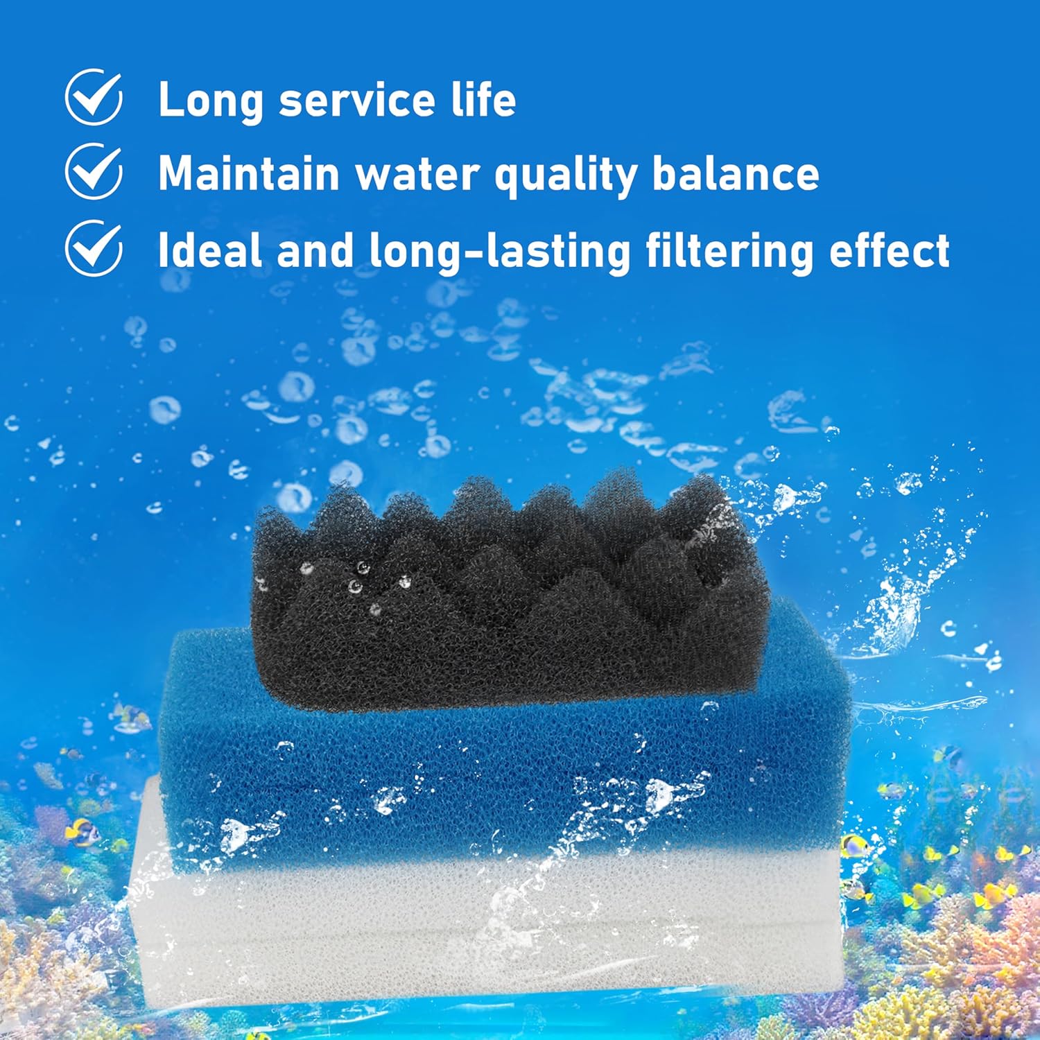 406/407 Bio Foam Value Pack for Fluval 406/407 Canister Filters,Replacement Aquarium Filter Media,12Pcs