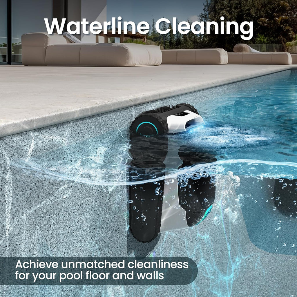 AIPER Scuba S1 Cordless Robotic Pool Cleaner, Pool Vacuum for Inground Pools, Wall and Waterline Cleaning, Smart Navigation for Pools up to 1,600 Sq.ft (Renewed)