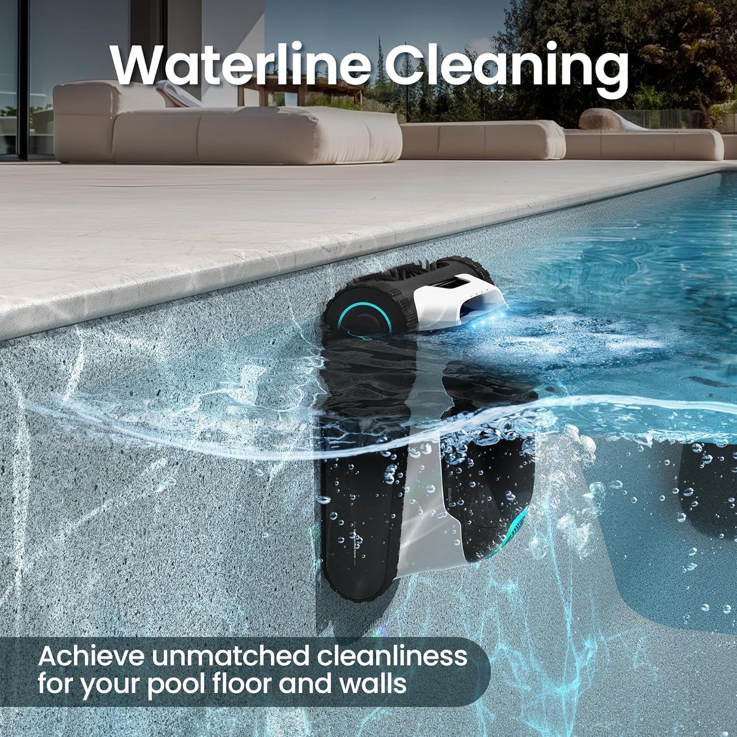 AIPER Scuba S1 Cordless Robotic Pool Cleaner, Pool Vacuum for Inground Pools, Wall and Waterline Cleaning, Smart Navigation for Pools up to 1,600 Sq.ft (Renewed)
