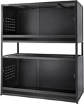 PVC Reptile Enclosure Space Efficient 44''x20''x20'' Stackable ToxiRium Large Reptile Terrarium 76 Gallons for Bearded Dragon Lizard Snake, Breeding Vivarium with Sliding Doors Lock-2pcs with spacers