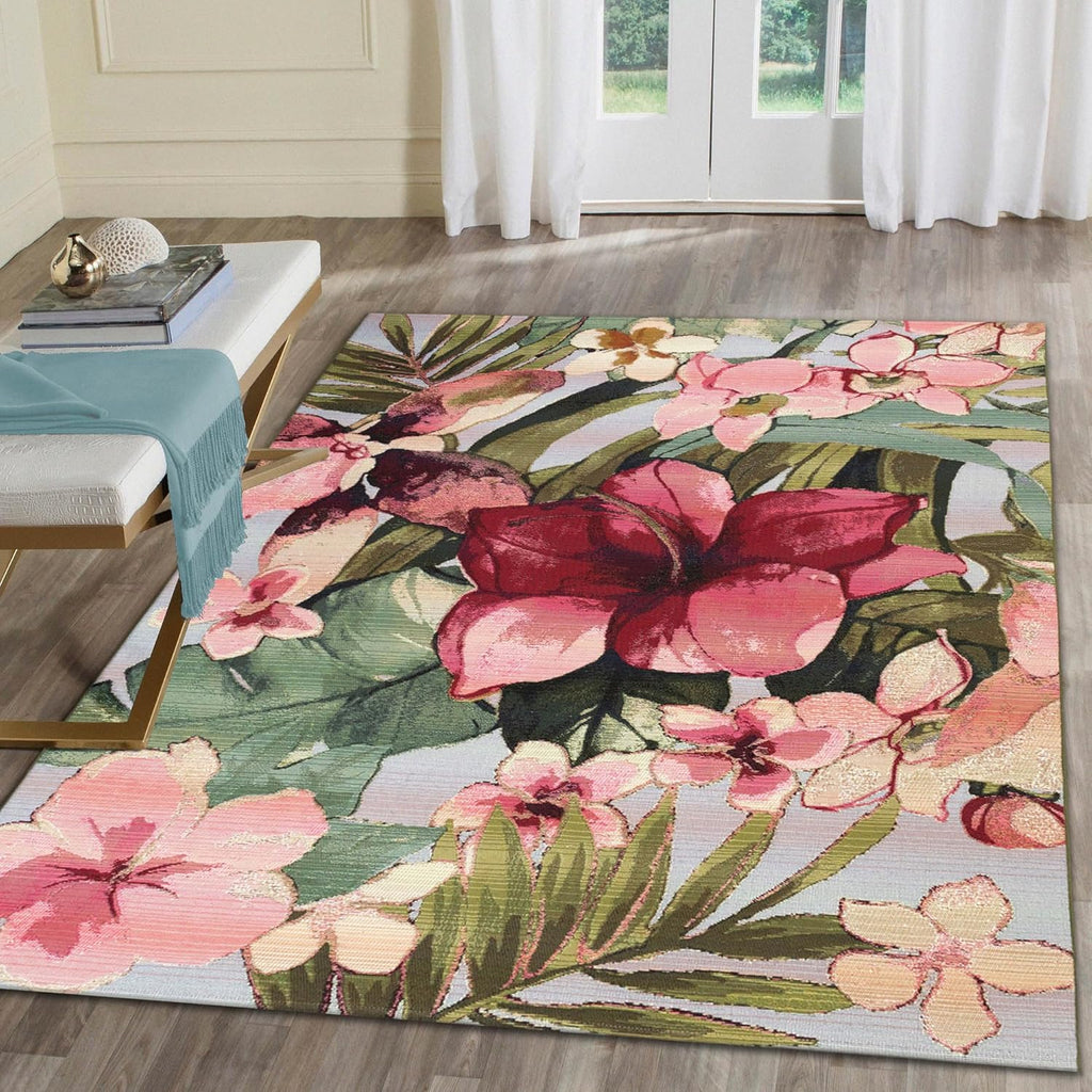 Liora Manne Marina Tropical Floral Indoor Outdoor Area Rug, 4'10" x 7'6"