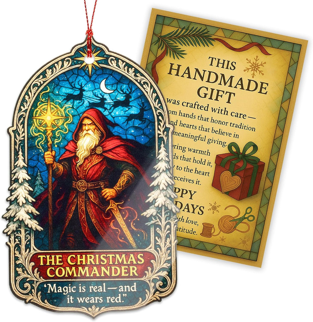 Funny Christmas Ornament 2025 – Book Lover Magic Christmas Ornament - Santa Ornament – White Elephant Gifts - Xmas Tree Funny Decoration