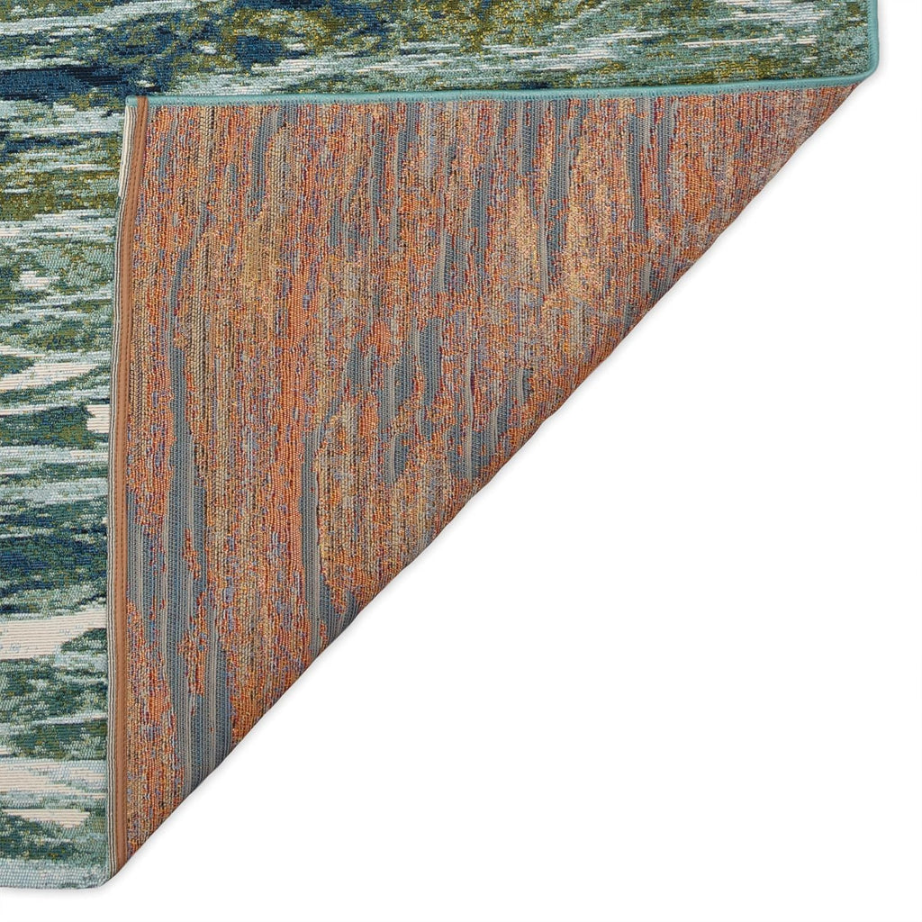 Liora Manne Marina Indoor/Outdoor Power Loomed Synthetic Blend Durable Area Rug - Contemporary Graphic Global Ocean Colorful (Caribe Sea) (3'3" x 4'11")