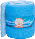 Premium Aquarium Filter Media Pad - Cut-to-Fit Roll, Fresh and Saltwater Safe, Blue & Dye-Free Options, Made in USA(Blue Bonded, 12"x96"(8 ft) by 0.75")