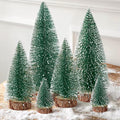 Mini Christmas Trees Christmas Decor Artificial Christmas Decorations with 4 Sizes, Christmas Tree Bottle Brush Trees Christmas Table Decorations (6pcs Green)
