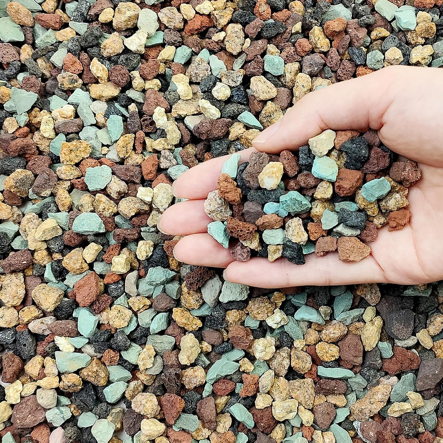10 lbs Succulent Cactus Soil Potting Mix,5-8 mm Pebbles Mix Horticultural Lava Rock