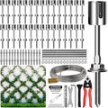 Wire Trellis for Climbing Plants Outdoor, 30-Set Wall Wire Trellis Kit with 1/8in x 150ft Stainless Steel Cable & Cutter, T316 Espalier System for Fence and Garden DIY Projects