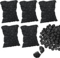 500 Pieces Black Bio Balls 0.6 Inch Internal Bioballs Filter Media for Aquarium Filter Pond Filter with 5 Pack Zippered Aquarium Filter Media Mesh Bags
