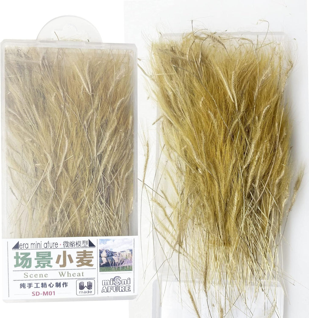 Cayway Miniature Static Grass Model Grass Tufts Model Wheat Static Artificial Grass for Train Landscape Railroad Scenery