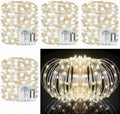 33Ft String Lights Battery Operated with Remote Control Timer, 100LED 4 Pack Waterproof 8 Modes Copper Wire Twinkle Fairy Lights for Bedroom Indoor Outdoor Wedding Dorm Christmas Decorations