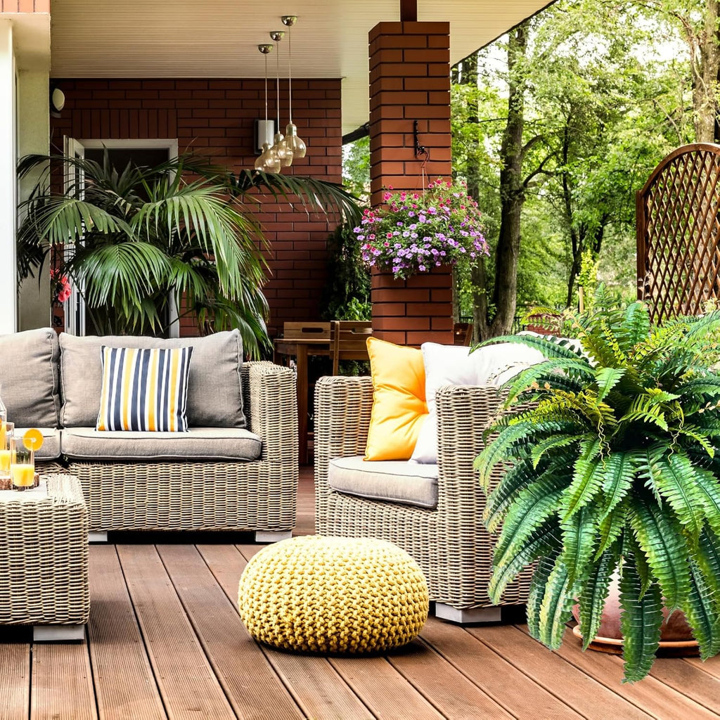 Giant Artificial Boston Ferns for Outdoors Large,Uv Resistant Lifelike Artificial Plants Large,Faux Fern Silk Ferns That Look Real,Fake Fern for Outside Lifelike 128 Branches