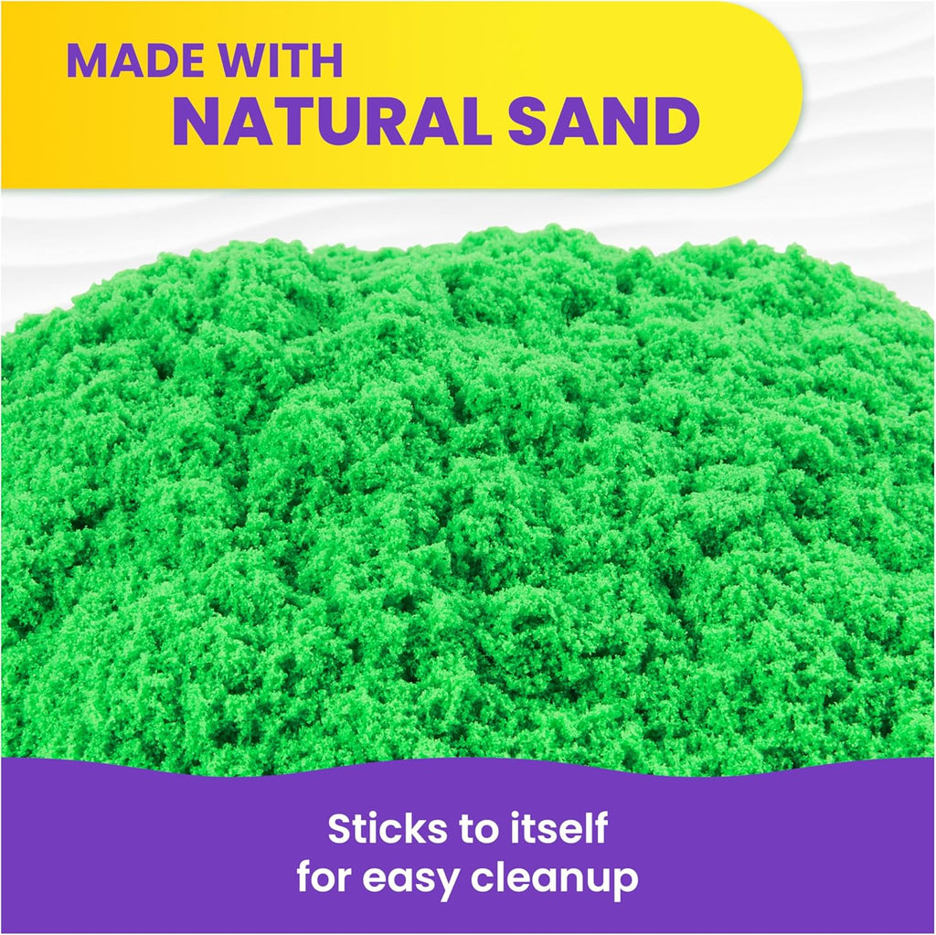 Kinetic Sand, 2.5lbs Green Play Sand, Amazon Exclusive, Resealable Bag (Packaging May Vary), Sensory Toys, Holiday Gifts & Stocking Stuffers for Kids Ages 3 and up