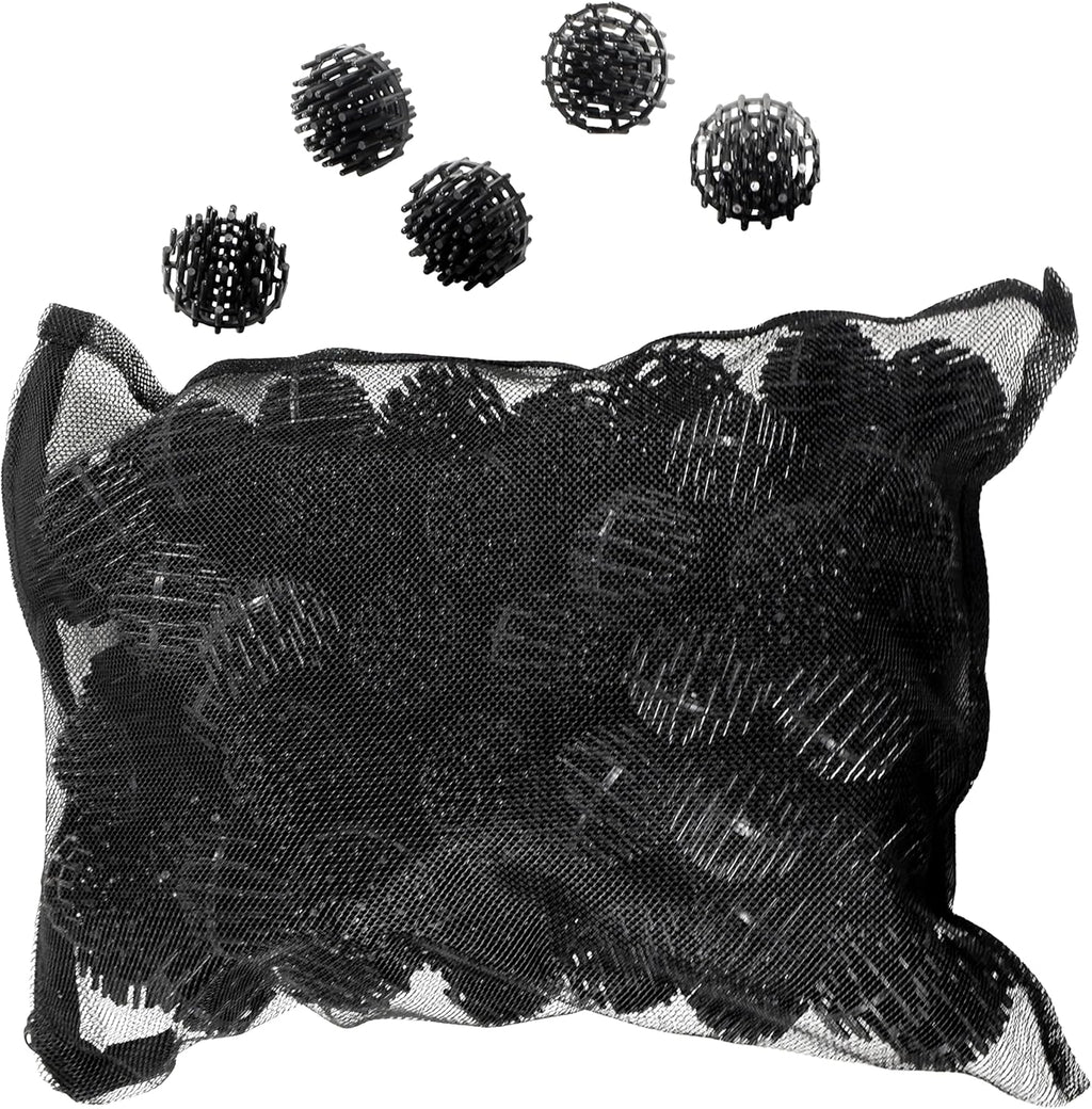HQRP 100 pcs Bio Balls Filter Media 1.5 Inch - Large Bio Ball for Aquarium, Pond, Waterfall, Fountain Filter Media in Mesh Bag with Zipper
