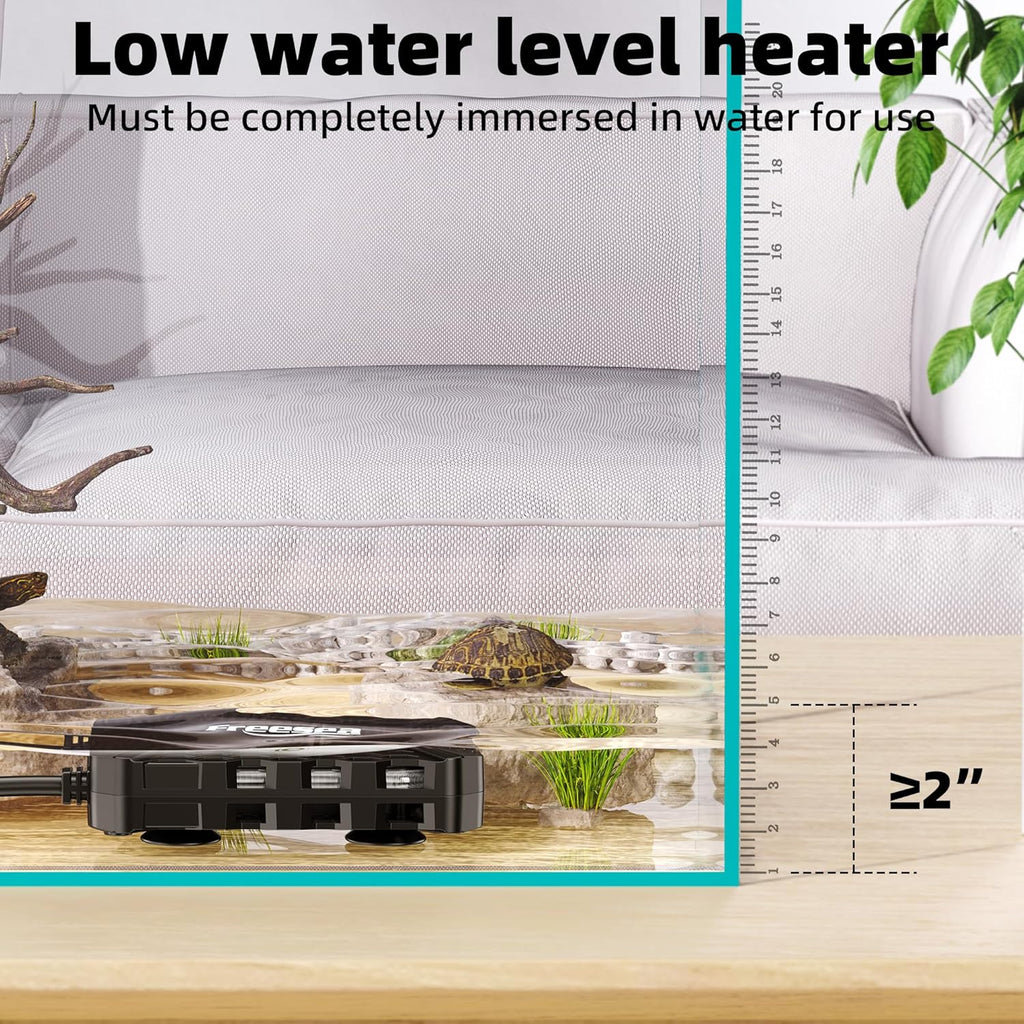 FREESEA Aquarium Fish Tank Heater: 50W Small Submersible Aquarium Heaters with Adjustable Digital LED Controller Leaving Water Automatic Stop Heating for 5-10 Gallon Betta Turtle Freshwater Saltwater